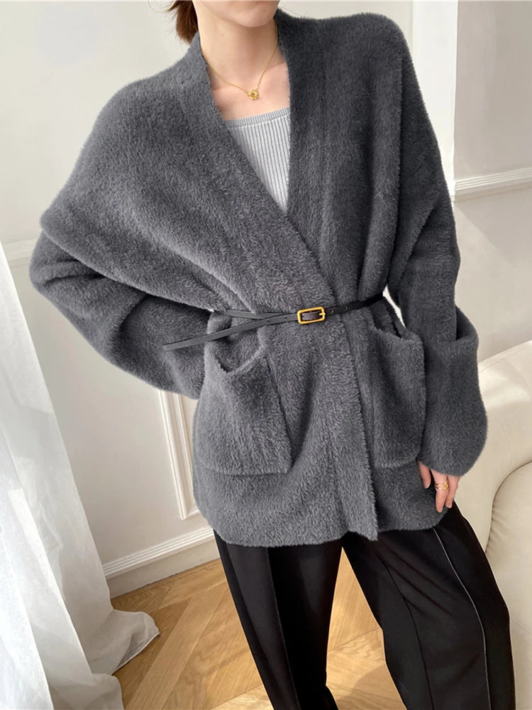 Pluche Wikkelvest | Ultiem Zacht Shawl-Style Loungewear met Zakken & Duimgaten