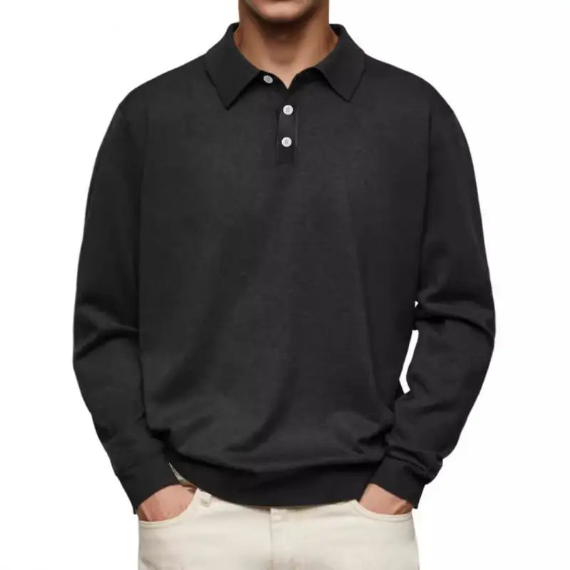 Polo Casual met Lange Mouwen – Stijlvolle Herenpolo voor Comfort & Smart-Casual Looks