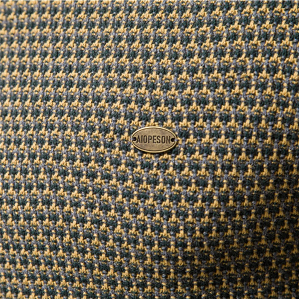 Heren Slim Fit Katoenen Trui met Ruitpatroon – Tijdloze Stijl & Comfort