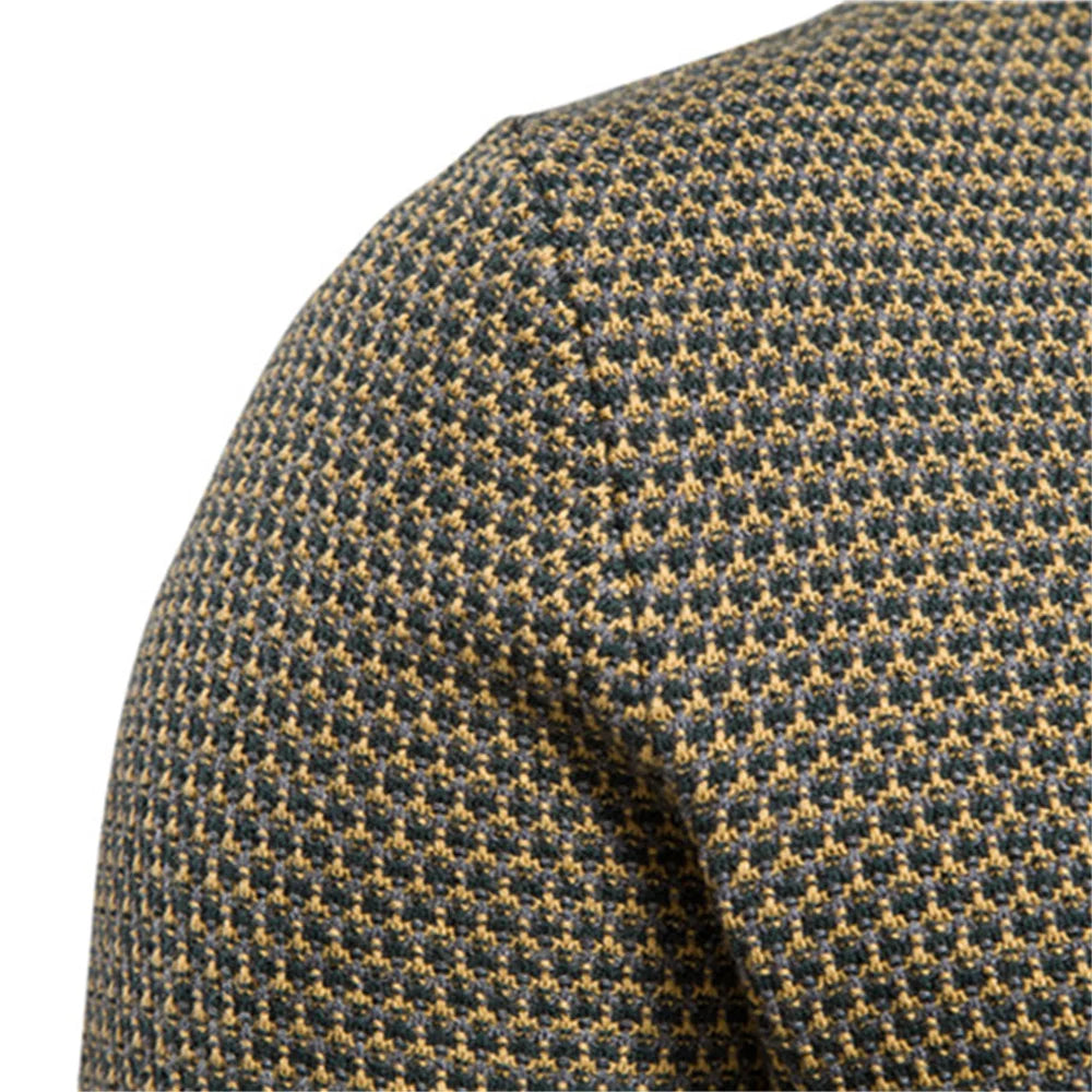 Heren Slim Fit Katoenen Trui met Ruitpatroon – Tijdloze Stijl & Comfort