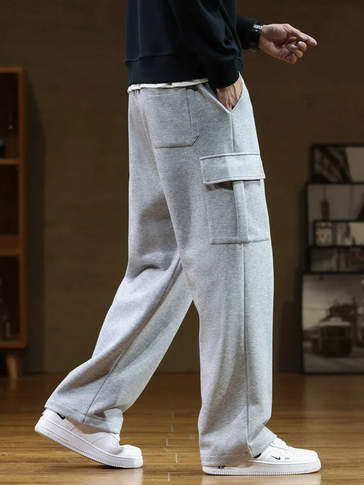 Heren Cargo Joggingbroek met Verstelbare Pasvorm en Zachte Fleece Comfort