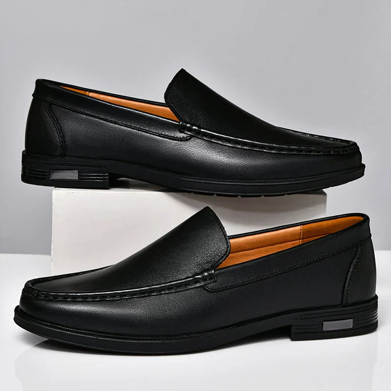 Heren Leren Loafers – Klassieke Instappers van Echt Leer met Comfortabele Zool