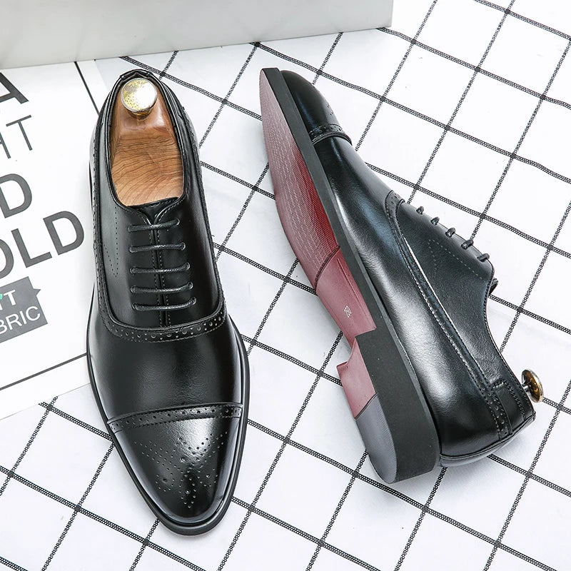 Oxford Royal Brogue – Luxe Heren Schoenen van Echt Leer met Brogue Details