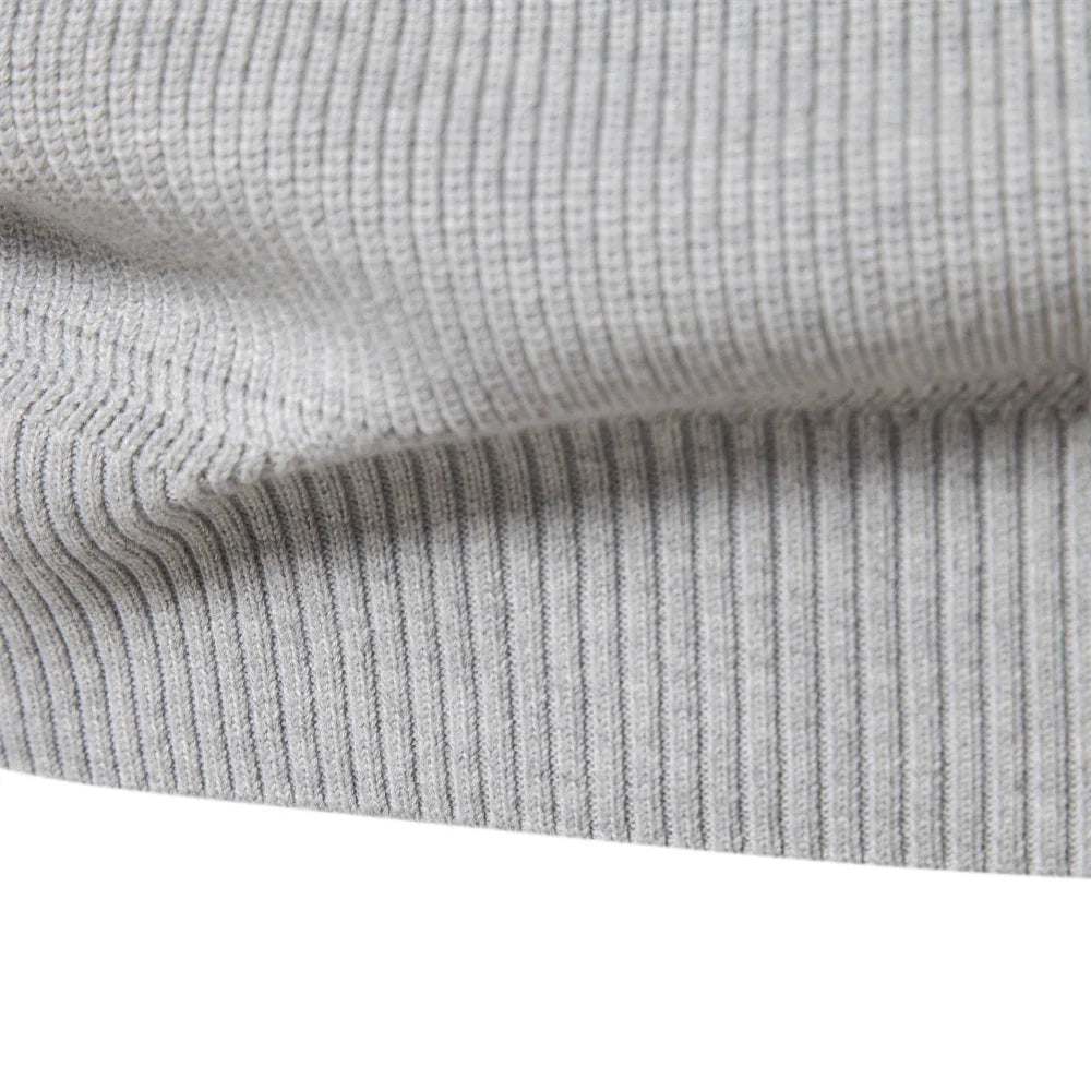 Luxe Wol Half-Zip Trui voor Heren – 100% Wol, Stijlvolle Regular Fit & Comfortabel Design
