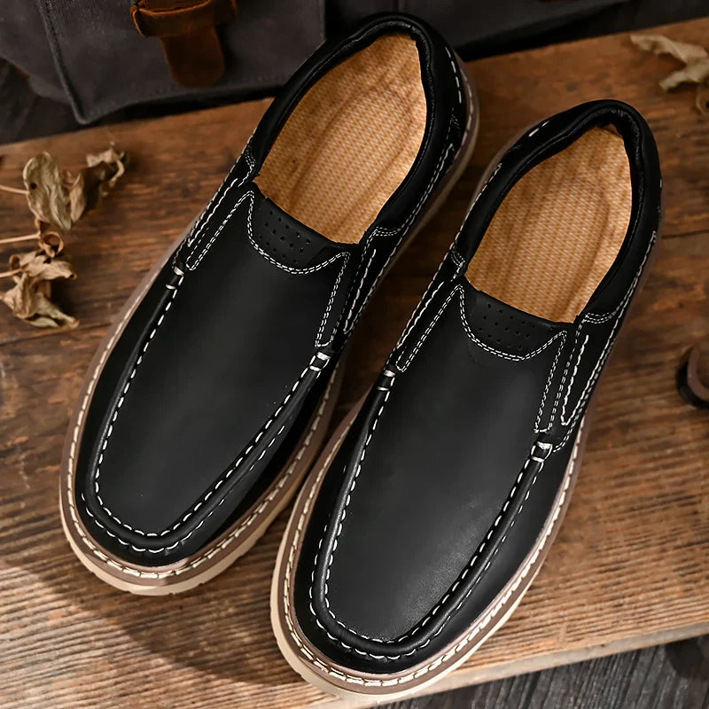 Heren Loafers van Rundleer – Orthopedisch Slip-On Schoenen met Comfortabele Binnenzool & Antislip Zool