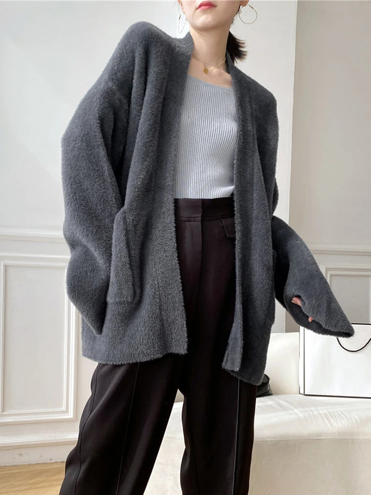 Pluche Wikkelvest | Ultiem Zacht Shawl-Style Loungewear met Zakken & Duimgaten