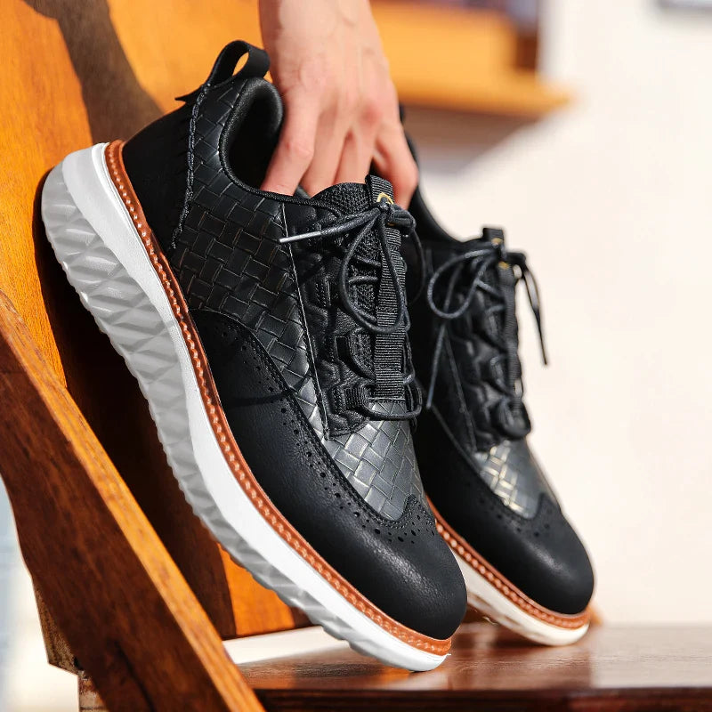 Lichtgewicht Leren Sneakers met Orthopedisch Voetbed – Ademend & Comfortabel Schoeisel voor de Hele Dag
