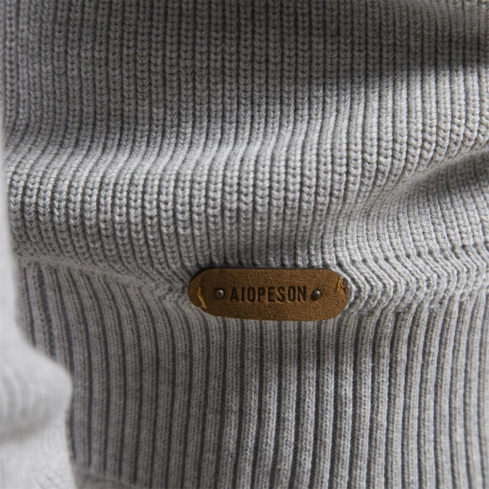 Luxe Wol Half-Zip Trui voor Heren – 100% Wol, Stijlvolle Regular Fit & Comfortabel Design