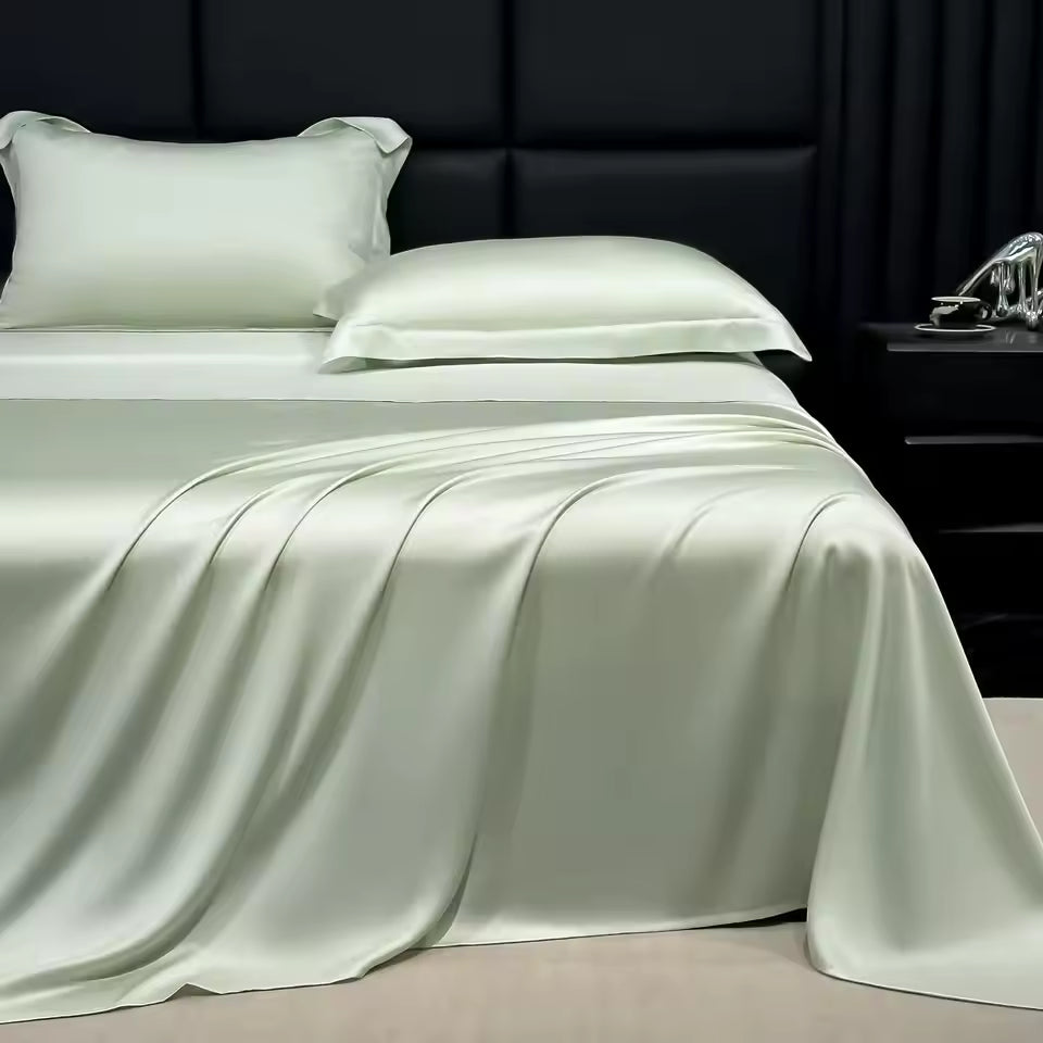 Luxueuze Satijnen Lakenenset – Zacht, Glad en Kreukvrij Beddengoed voor Comfortabele Slaap