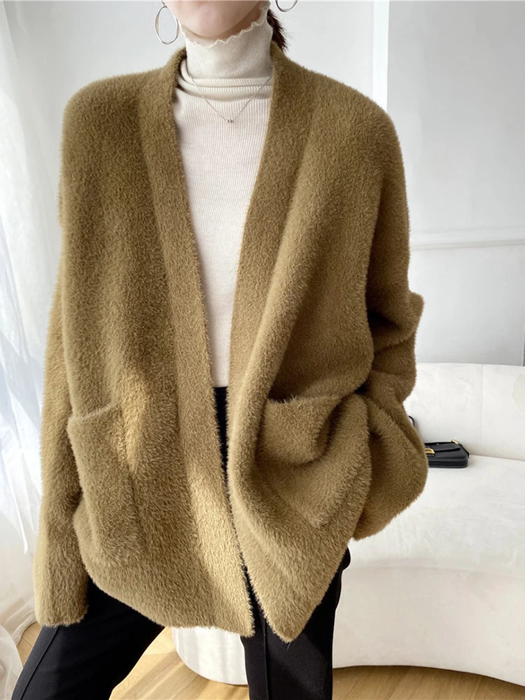 Pluche Wikkelvest | Ultiem Zacht Shawl-Style Loungewear met Zakken & Duimgaten