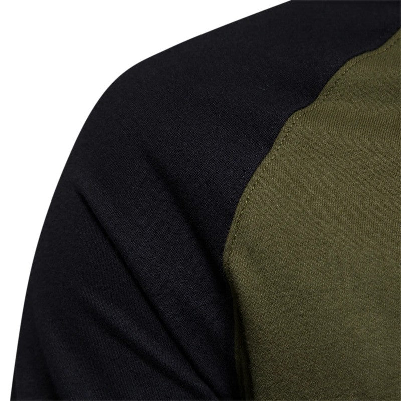 Ademend Heren Longsleeve Shirt met Raglanmouwen – Slim Fit Katoenen T-shirt