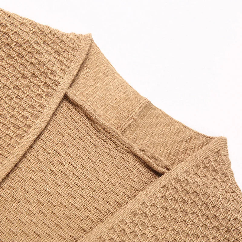 Elegante Jacquard Herfstjas – Zacht, Getextureerd & Warm voor Koele Dagen