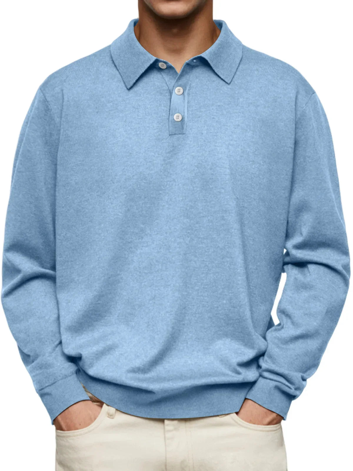 Polo Casual met Lange Mouwen – Stijlvolle Herenpolo voor Comfort & Smart-Casual Looks