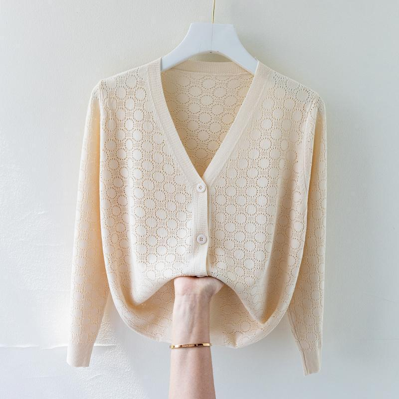 Zijde Gebreide Cardigan Dames – Licht, Comfortabel & Elegante Zomerlaag