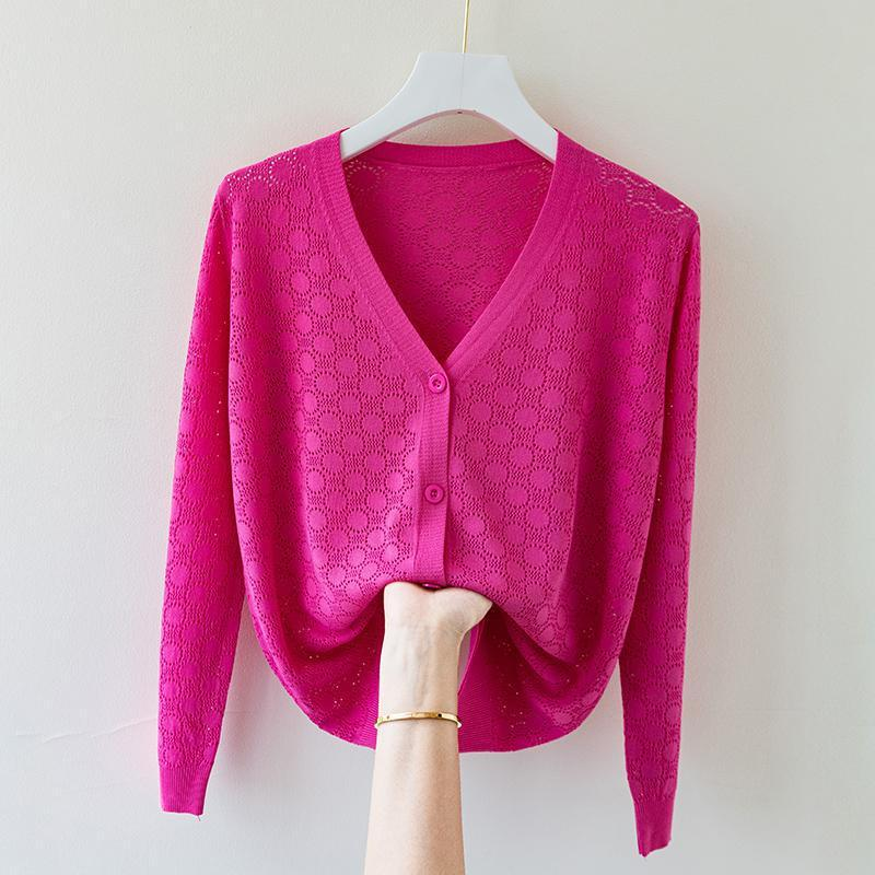 Zijde Gebreide Cardigan Dames – Licht, Comfortabel & Elegante Zomerlaag