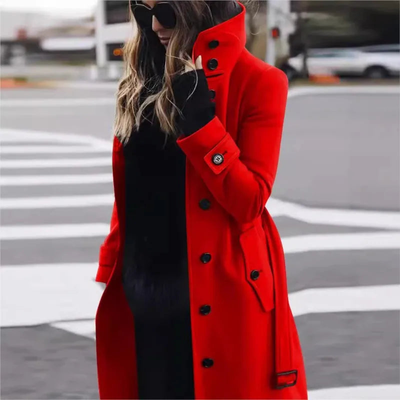 Elegante Trenchcoat – Luxe Wollen Dames & Heren Jas met Slim Fit en Tijdloos Design