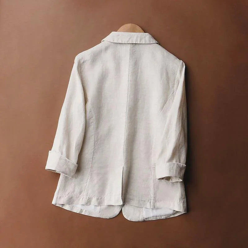 Linnen Blazer voor Dames – Lichtgewicht, Ademend & Stijlvol voor Zomer en Lente