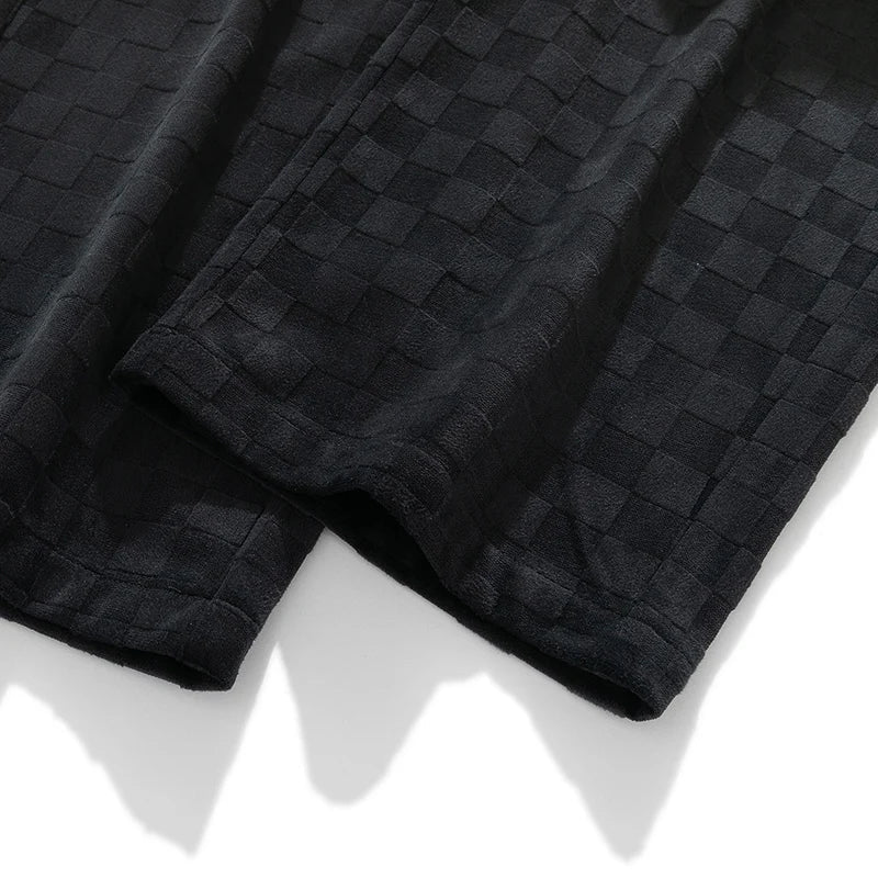 Geruite Corduroy Wijde Pijpen Joggingbroek – Zacht & Stijlvol Comfort