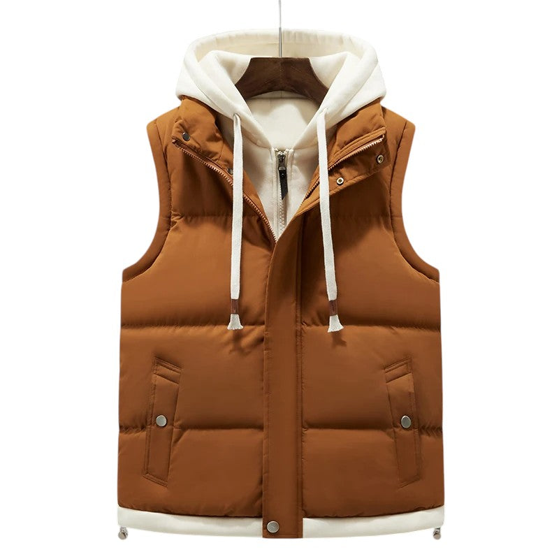 Heren Gewatteerd Bodywarmer met Capuchon – Warm, Comfortabel & Stijlvol