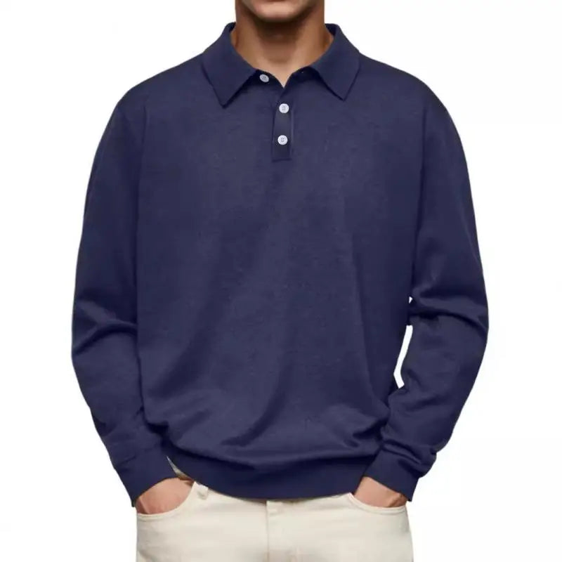 Polo Casual met Lange Mouwen – Stijlvolle Herenpolo voor Comfort & Smart-Casual Looks
