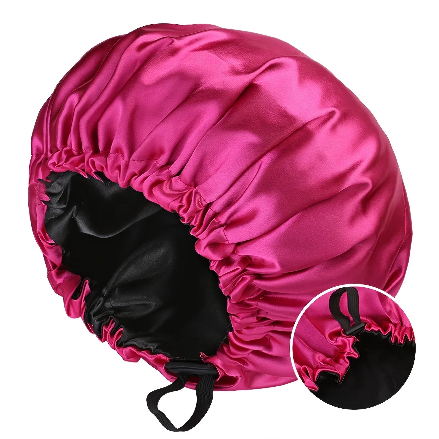 Dames Mode Bonnet – Zachte Zijdezachte Dubbelgelaagde Haarmuts met Knopen, Verstelbaar & Comfortabel voor Dagelijks Gebruik en Slaap