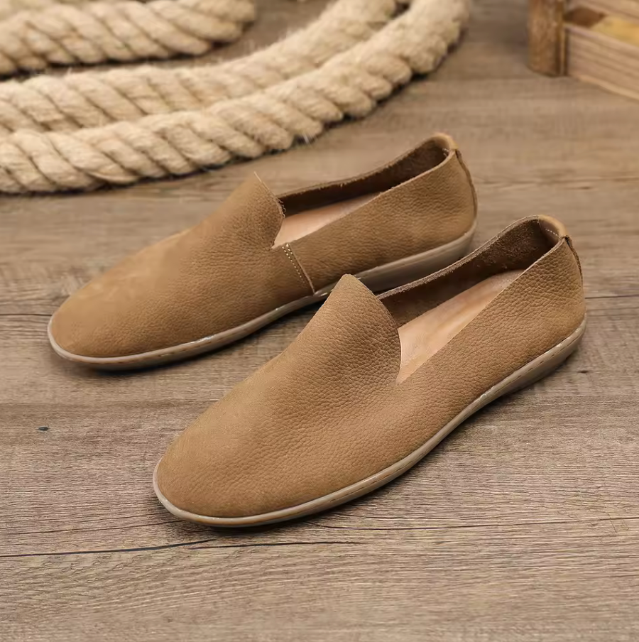 Heren Premium Leren Instappers – Elegante Comfort, Gevoerde Zool, Veelzijdig voor Casual & Formeel