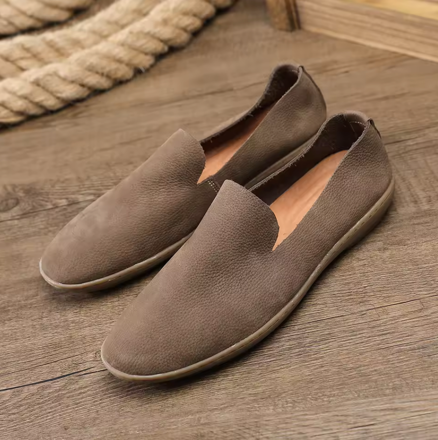 Heren Premium Leren Instappers – Elegante Comfort, Gevoerde Zool, Veelzijdig voor Casual & Formeel