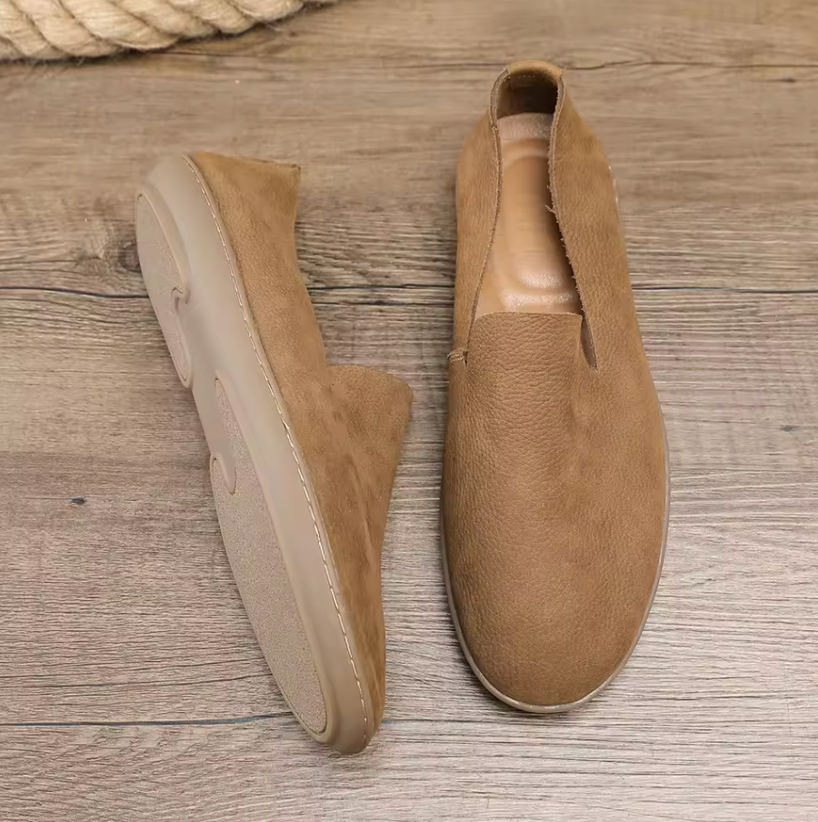 Heren Premium Leren Instappers – Elegante Comfort, Gevoerde Zool, Veelzijdig voor Casual & Formeel