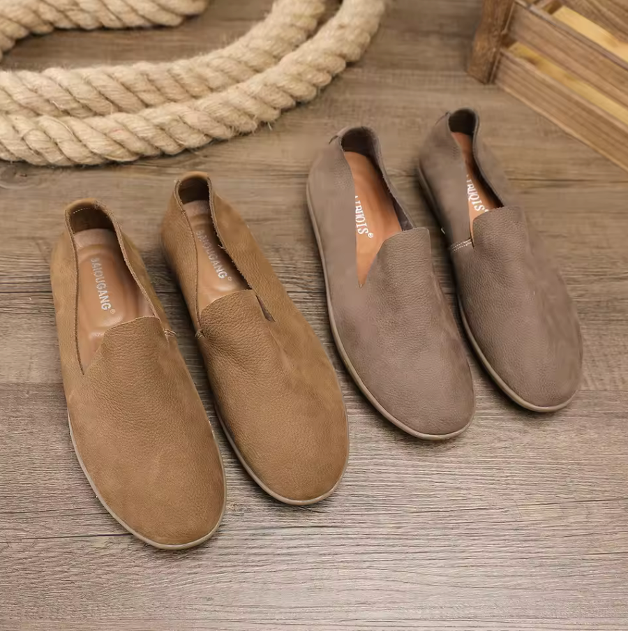Heren Premium Leren Instappers – Elegante Comfort, Gevoerde Zool, Veelzijdig voor Casual & Formeel