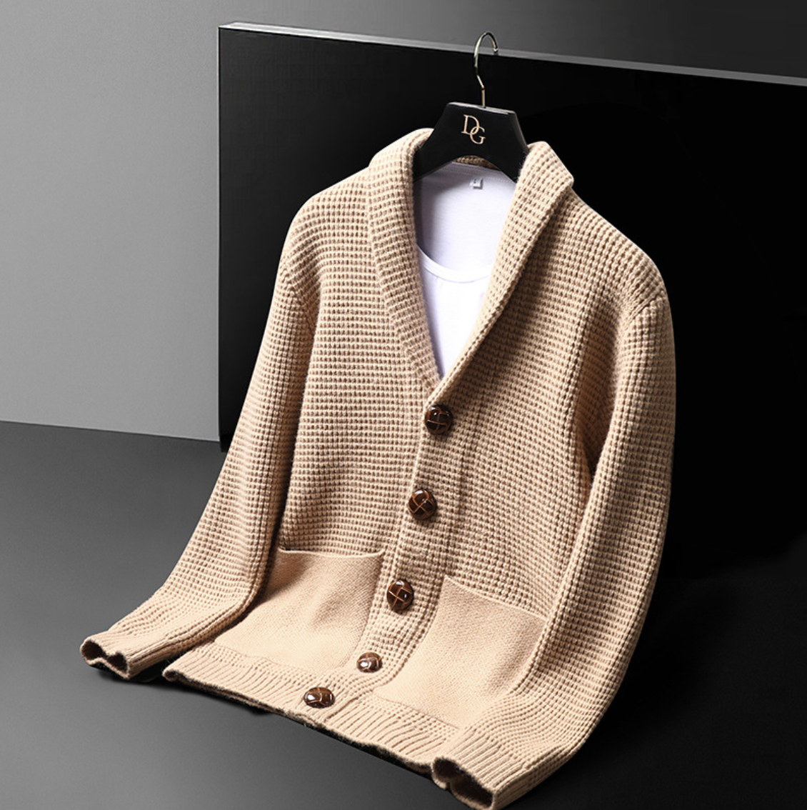 Klassieke Warme Gebreide Cardigan – Tijdloze Heren & Dames Vest met Comfortabele Pasvorm