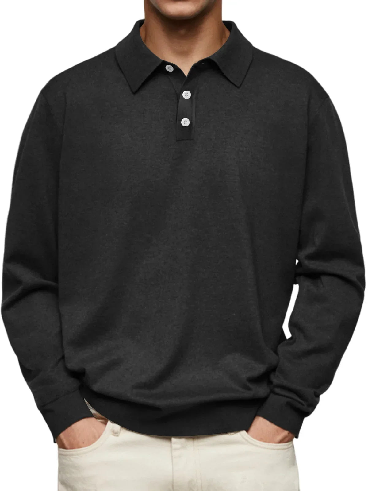 Polo Casual met Lange Mouwen – Stijlvolle Herenpolo voor Comfort & Smart-Casual Looks