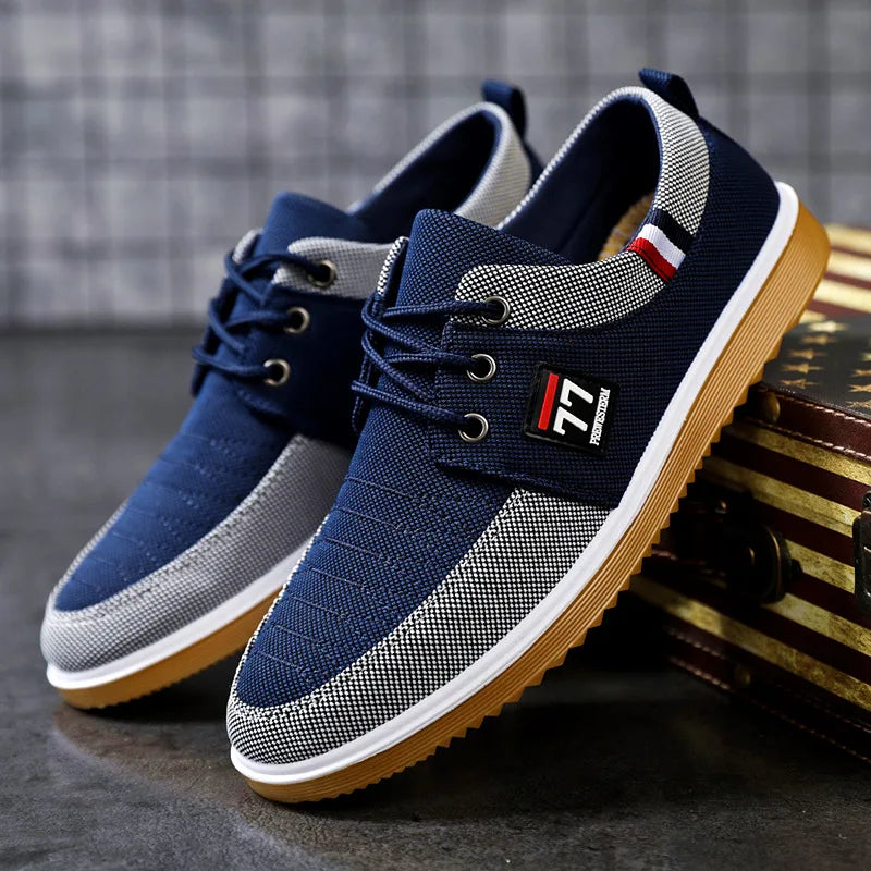 Canvas Lace-Ups – Ademend, Comfortabel & Stijlvol Casual Schoeisel voor Heren