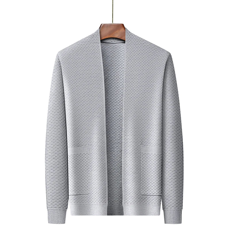 Elegante Jacquard Herfstjas – Zacht, Getextureerd & Warm voor Koele Dagen