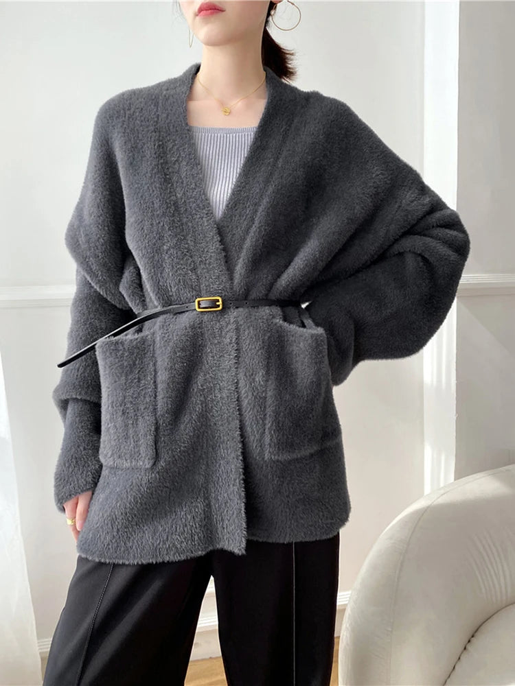 Pluche Wikkelvest | Ultiem Zacht Shawl-Style Loungewear met Zakken & Duimgaten