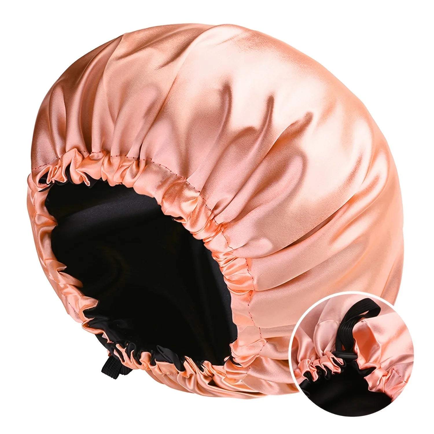 Dames Mode Bonnet – Zachte Zijdezachte Dubbelgelaagde Haarmuts met Knopen, Verstelbaar & Comfortabel voor Dagelijks Gebruik en Slaap