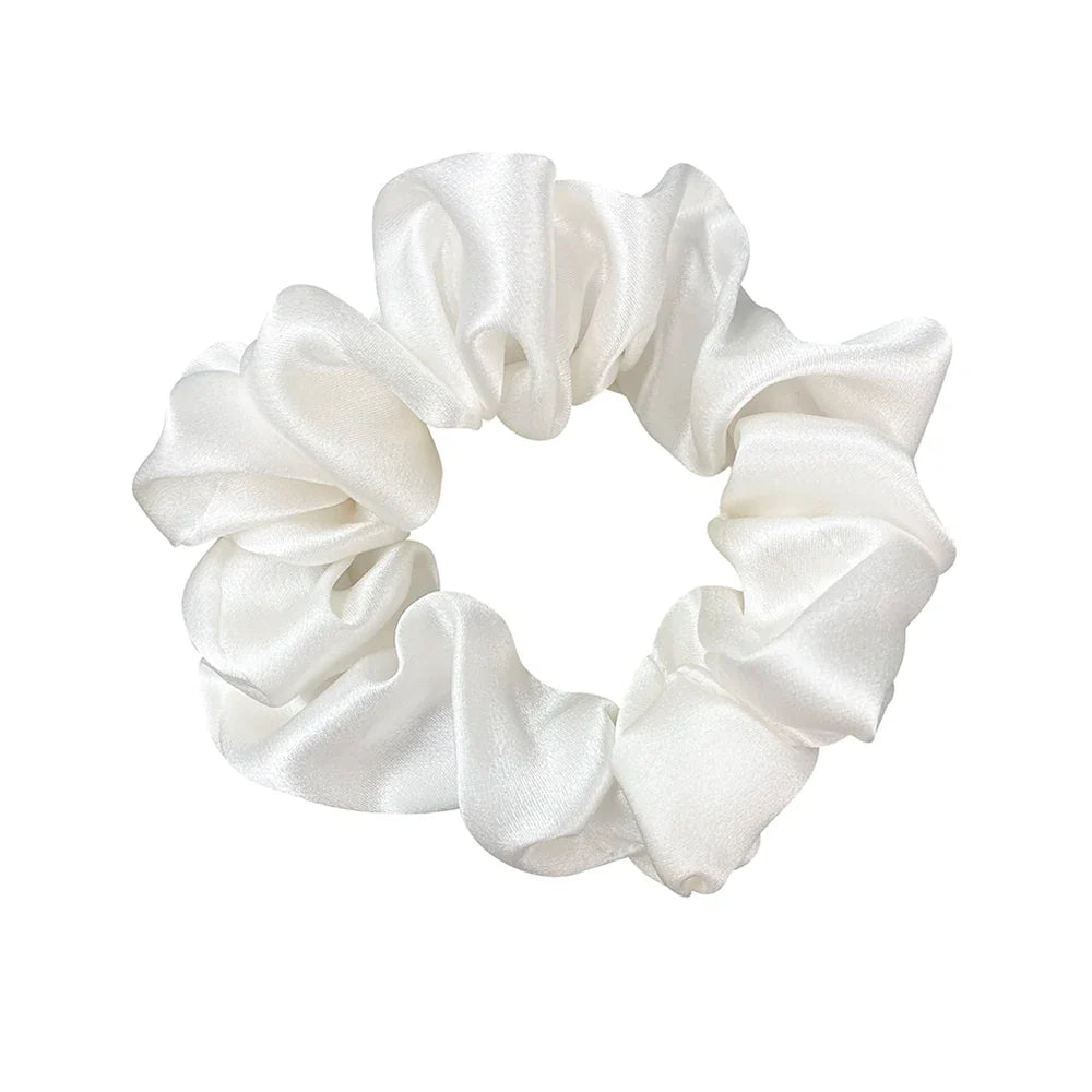 Zijde Haar Scrunchie met Zilverionen Bescherming – Zacht, Antibacterieel en Haarsafe