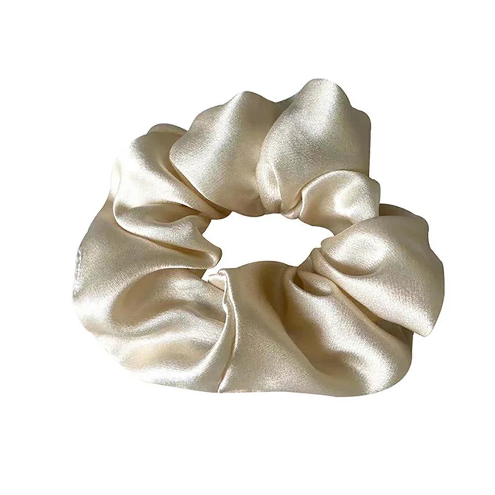 Zijde Haar Scrunchie met Zilverionen Bescherming – Zacht, Antibacterieel en Haarsafe