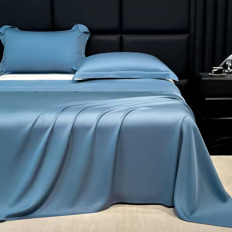 Luxueuze Satijnen Lakenenset – Zacht, Glad en Kreukvrij Beddengoed voor Comfortabele Slaap