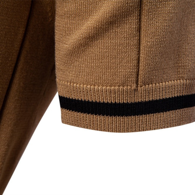 Polo met Rits – Luxe Herenpolo van Stretchstof met Sportieve Knit Details