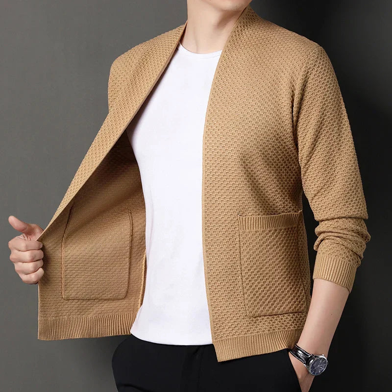 Elegante Jacquard Herfstjas – Zacht, Getextureerd & Warm voor Koele Dagen