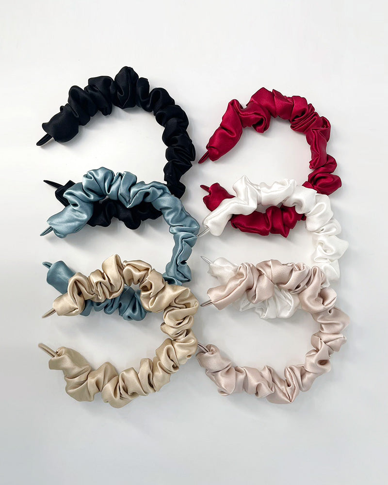 Zijde Plissé Haarband – Luxe Moerbeizijde Accessoire voor Stijl & Comfort