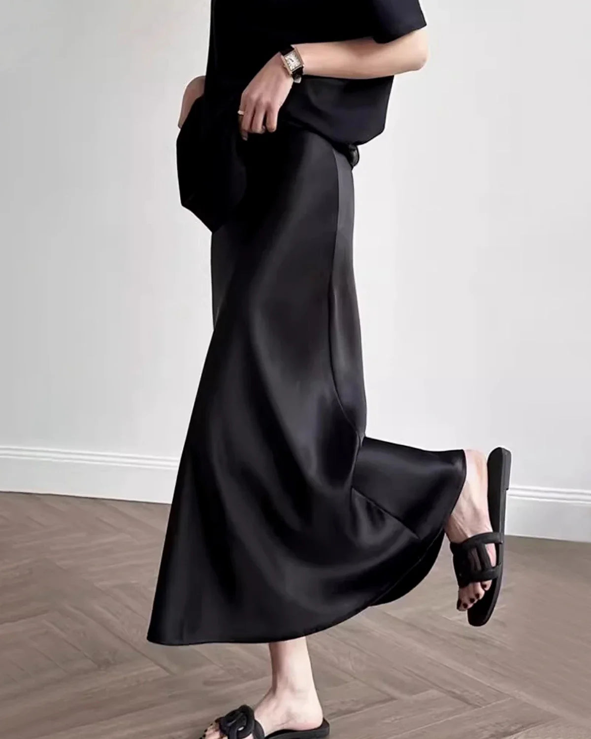 Silk Maxi Skirt – Luxe 100% Zijde Maxi Rok met Elegante Pasvorm
