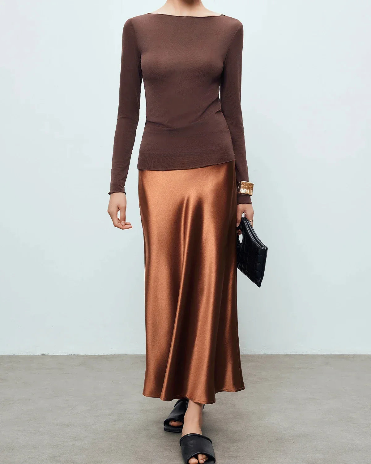 Silk Maxi Skirt – Luxe 100% Zijde Maxi Rok met Elegante Pasvorm