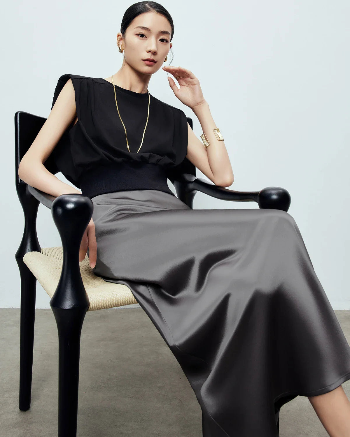 Silk Maxi Skirt – Luxe 100% Zijde Maxi Rok met Elegante Pasvorm