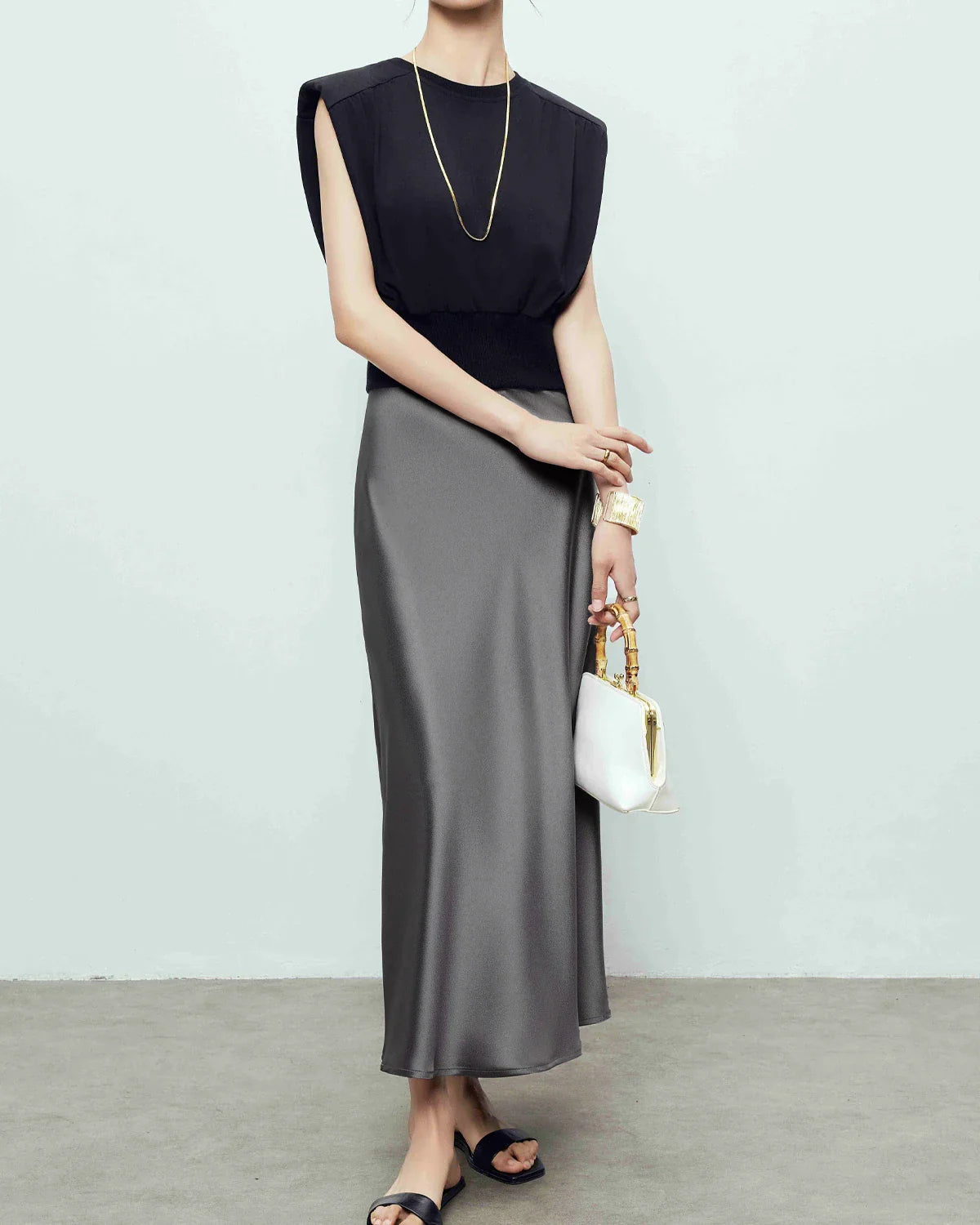 Silk Maxi Skirt – Luxe 100% Zijde Maxi Rok met Elegante Pasvorm