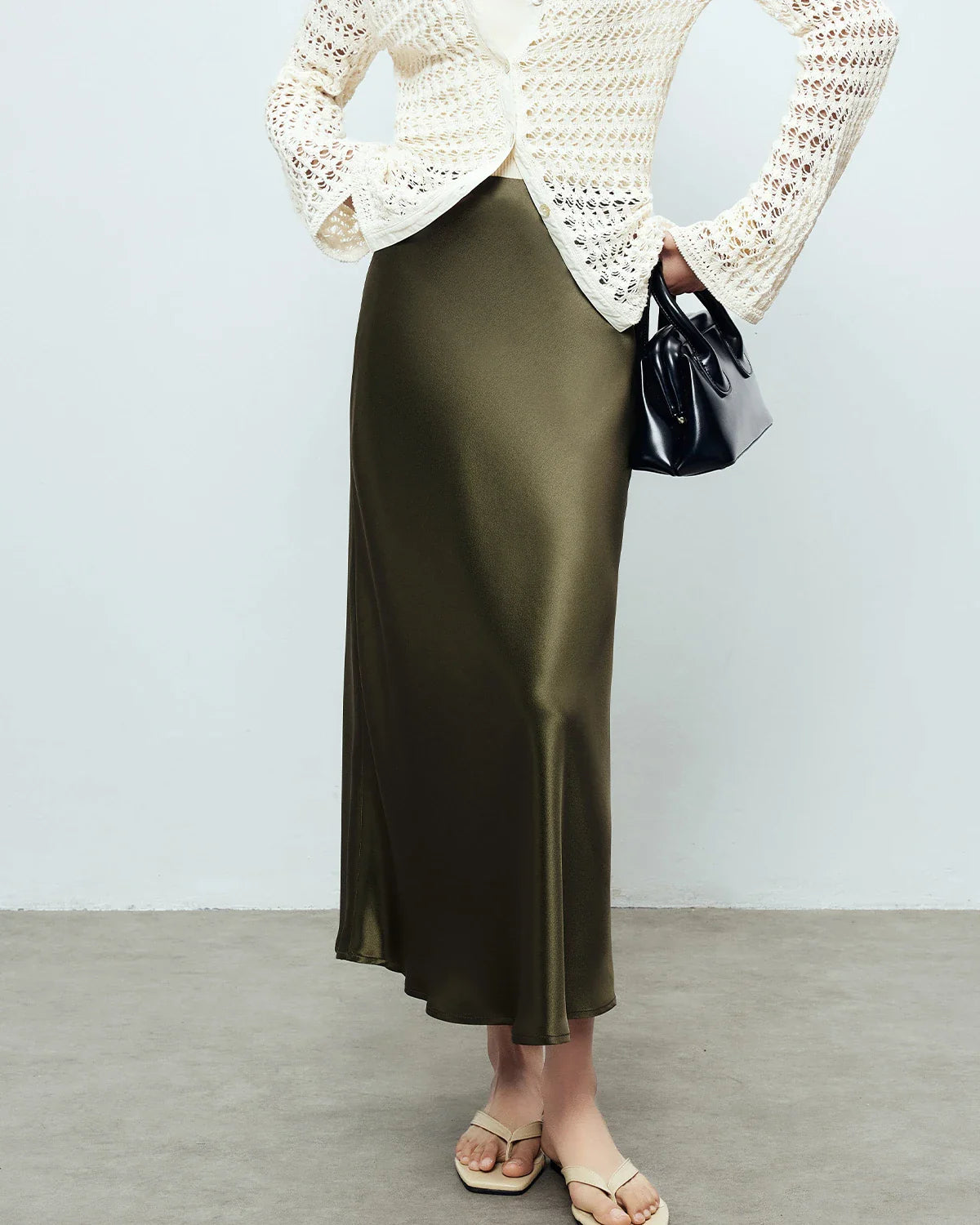 Silk Maxi Skirt – Luxe 100% Zijde Maxi Rok met Elegante Pasvorm