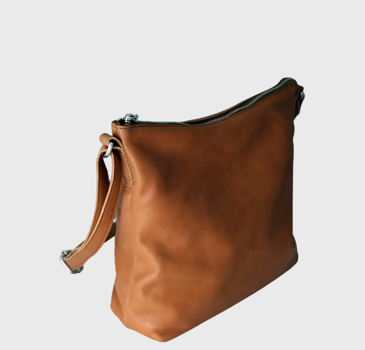 Leren Schoudertas van Topkwaliteit – Slanke, Compacte Crossbody voor Dagelijks Gebruik