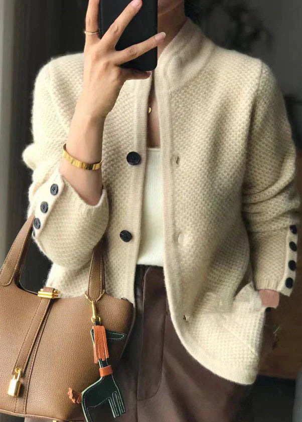 Vest in Kasjmiermix met Knopen – Tijdloze Luxe & Comfort voor Elke Look