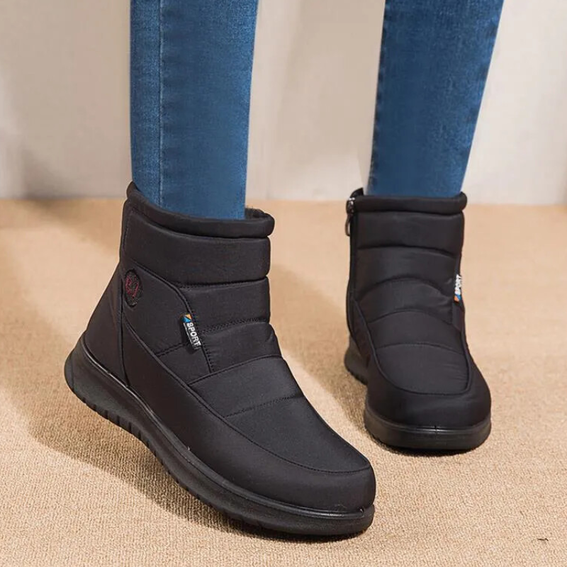 Warme Dames Gewatteerde Winter Enkelboots met Bontvoering & Antislip Grip
