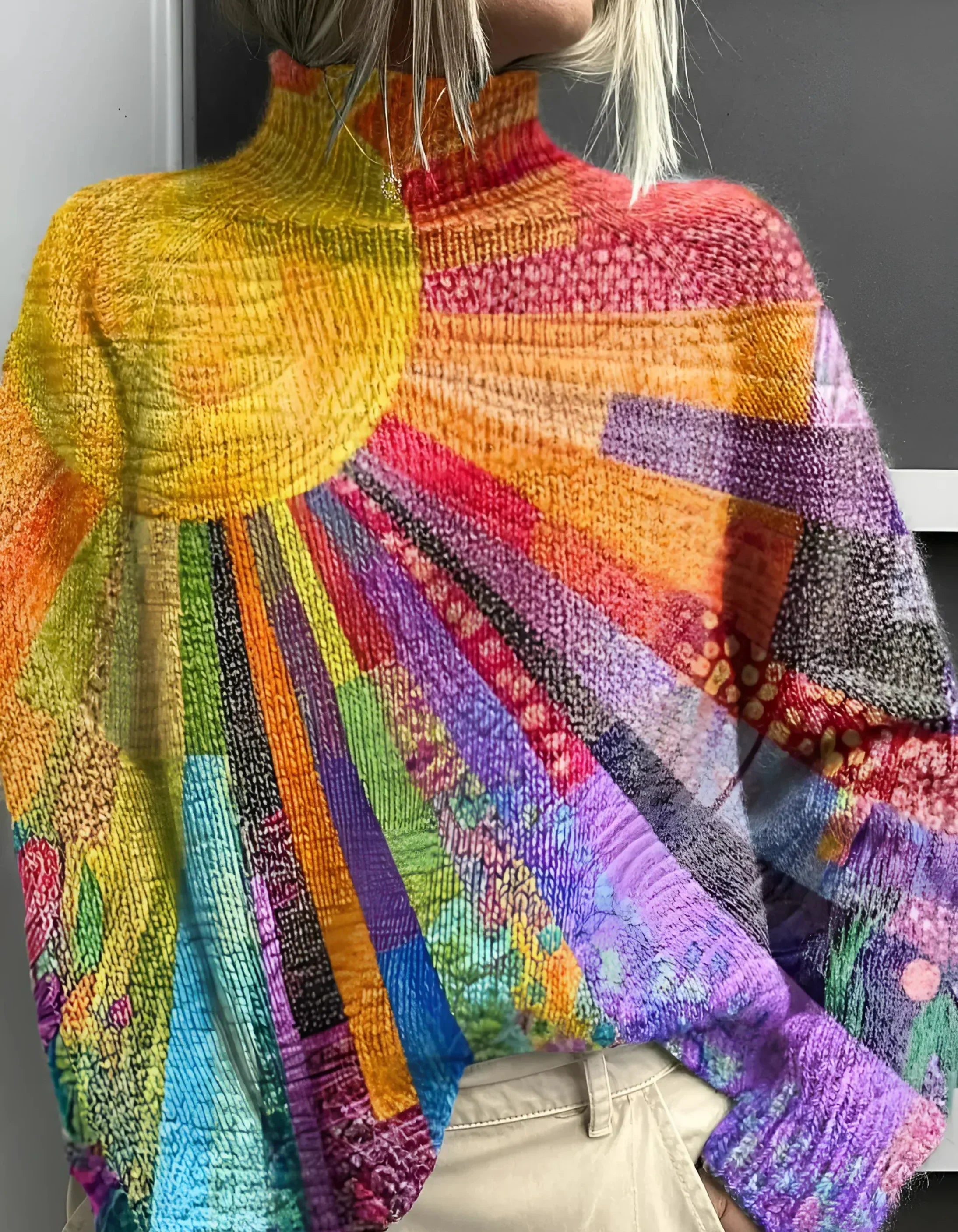 Kleurrijke Zachte Coltrui – Comfort, Warmte en Stijl in Eén